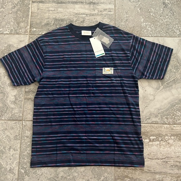 Scotch & Soda Structured Stripe Tee, Size M New w/Tag - Picture 9 of 10